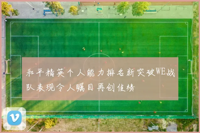 和平精英个人能力排名新突破WE战队表现令人瞩目再创佳绩