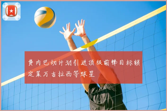 费内巴切计划引进顶级前锋目标锁定莱万吉拉西等球星