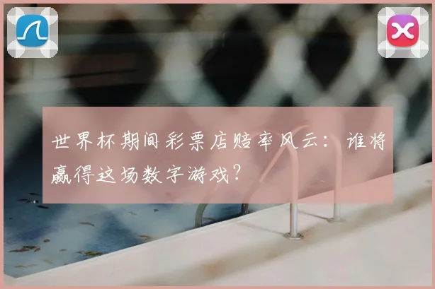 世界杯期间彩票店赔率风云:谁将赢得这场数字游戏?